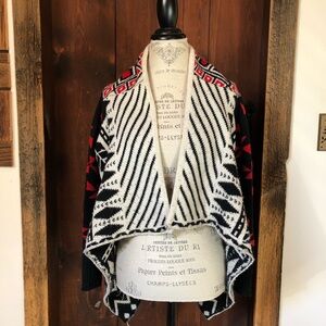 Geometric Black and White Sweater